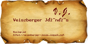 Veiszberger Jónás névjegykártya